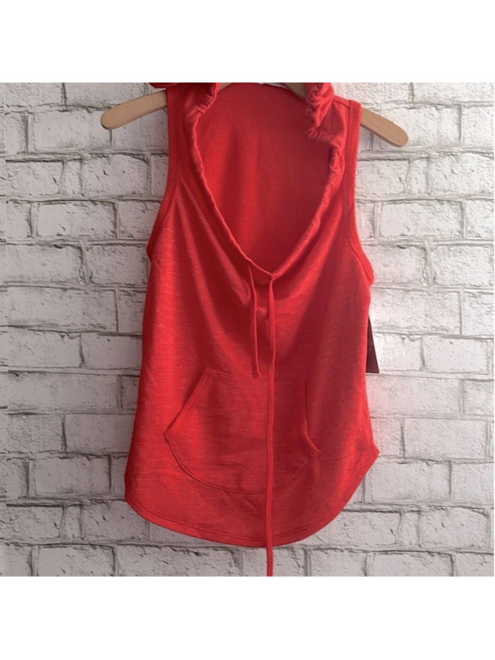 NWT ATHLETA Hoodie Kanga Sleeveless Drawstring Hoodie XXS cotton - Picture 7 of 8